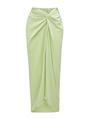 Mint Green Sequin Leaf Embroidered One Piece Bodysuit