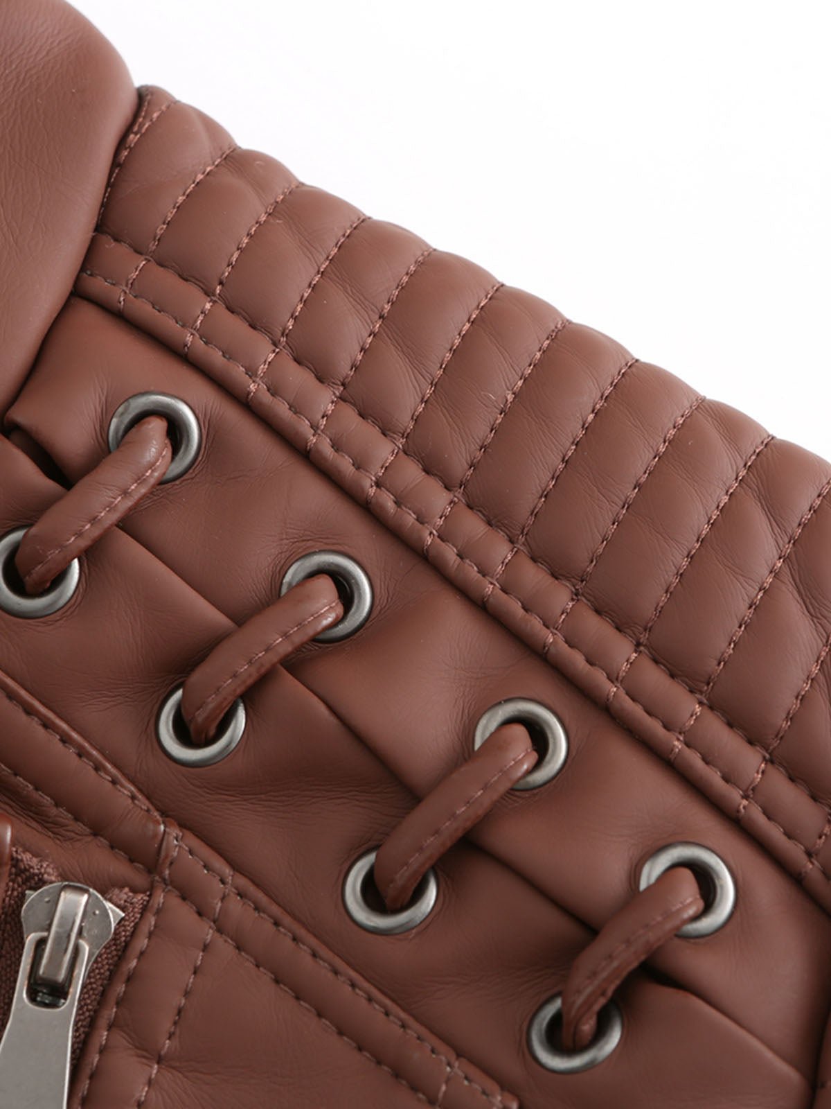 Leather Jacket Weave Long Sleeve Winter Coat