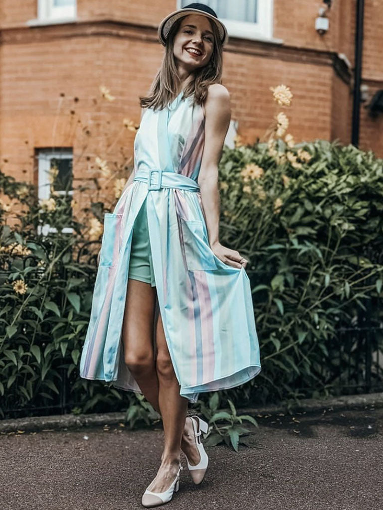 The Marvelous Mrs.Maisel Costume Dress Stripe Vintage Dress Set