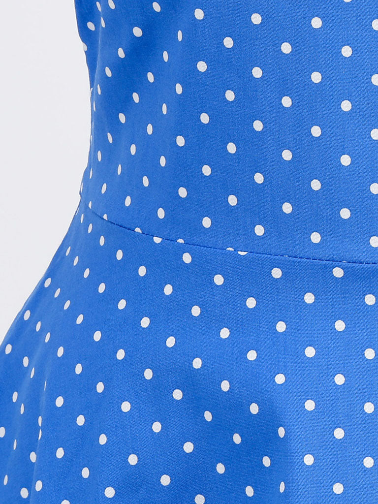Red Polka Dots Halter Classis Style 1950S Dress