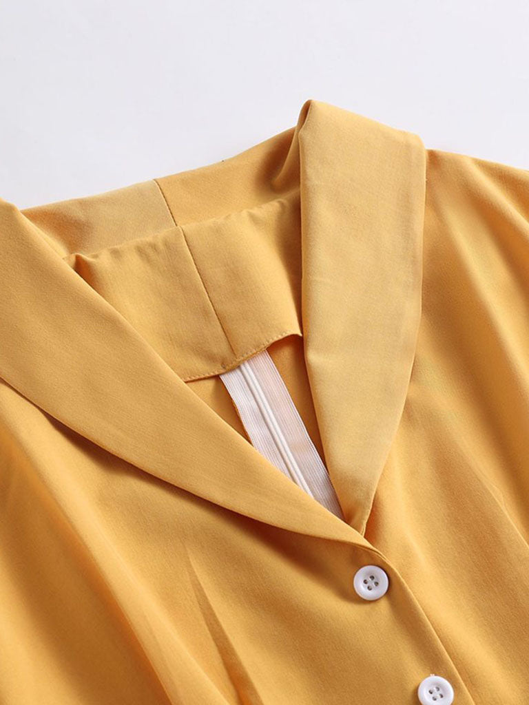 Why Kill Beth Ann Sytle 1960s Turn Collar Swing Dress