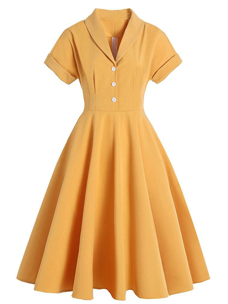 Why Kill Beth Ann Sytle 1960s Turn Collar Swing Dress