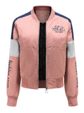 Pilot Style Jacket Daily Fall Winter Casual Two tone Stand Collar Sporty Jacket