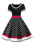 Polka Dots A Line Vintage Dress