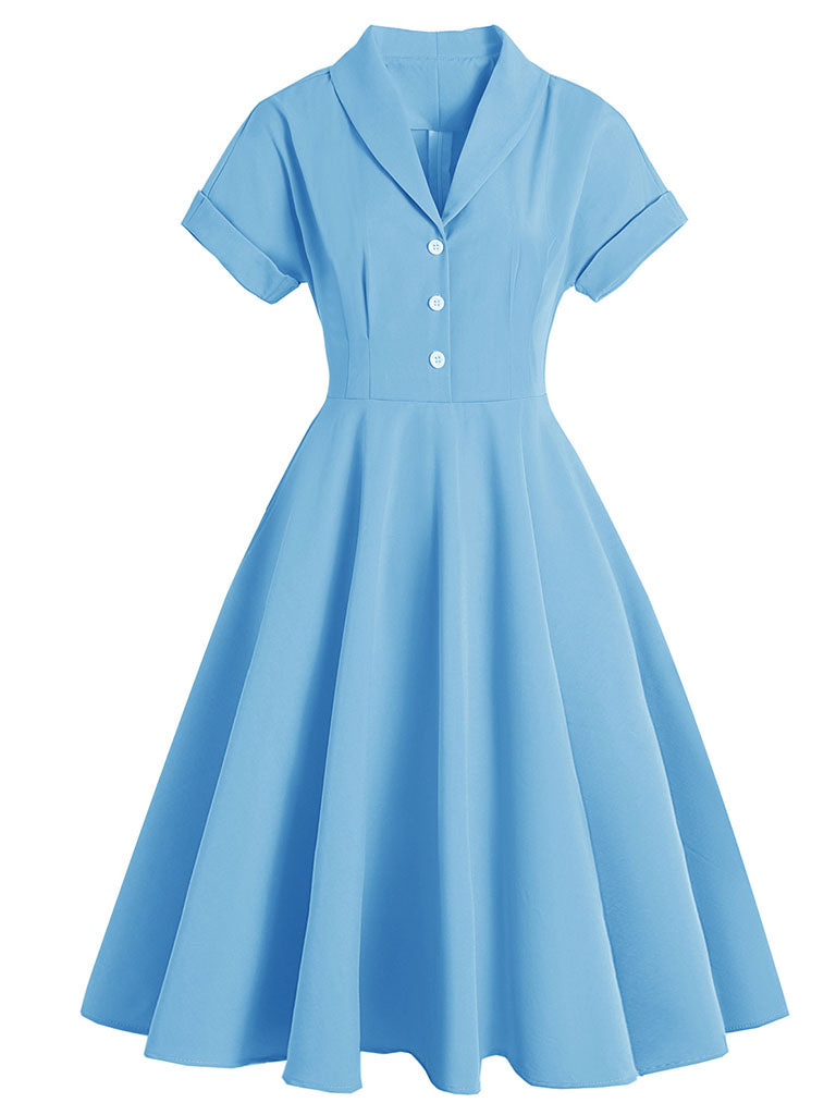 Why Kill Beth Ann Sytle 1960s Turn Collar Swing Dress