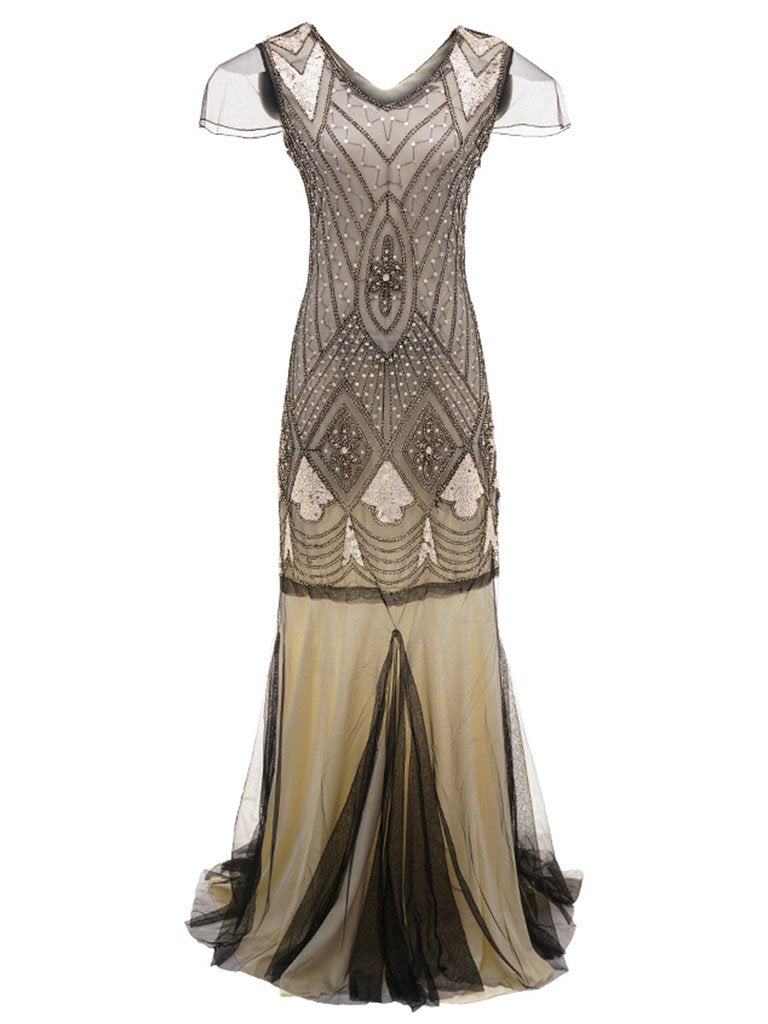 5 Color 1920S Sequined Fringe Flapper Dress