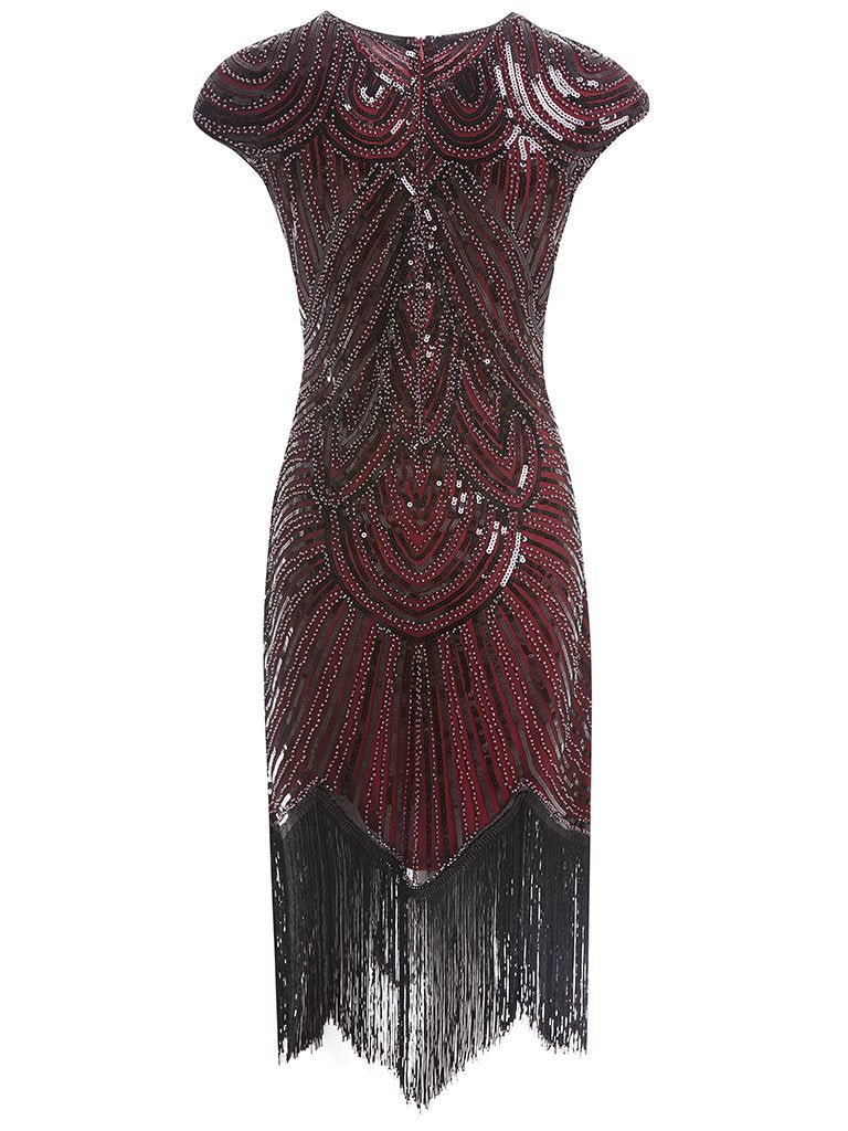3 Colors 1920s Sequined Flapper Dress