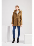 Coat Street Daily Winter Plush Long Coat Solid Color Oversized Fur Warm Coat