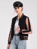 Jacket Street Daily Fall Winter Casual Two Tone Stand Collar Sporty Jacket