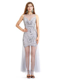 Gery 1920s V Neck Sequined Flapper Dress