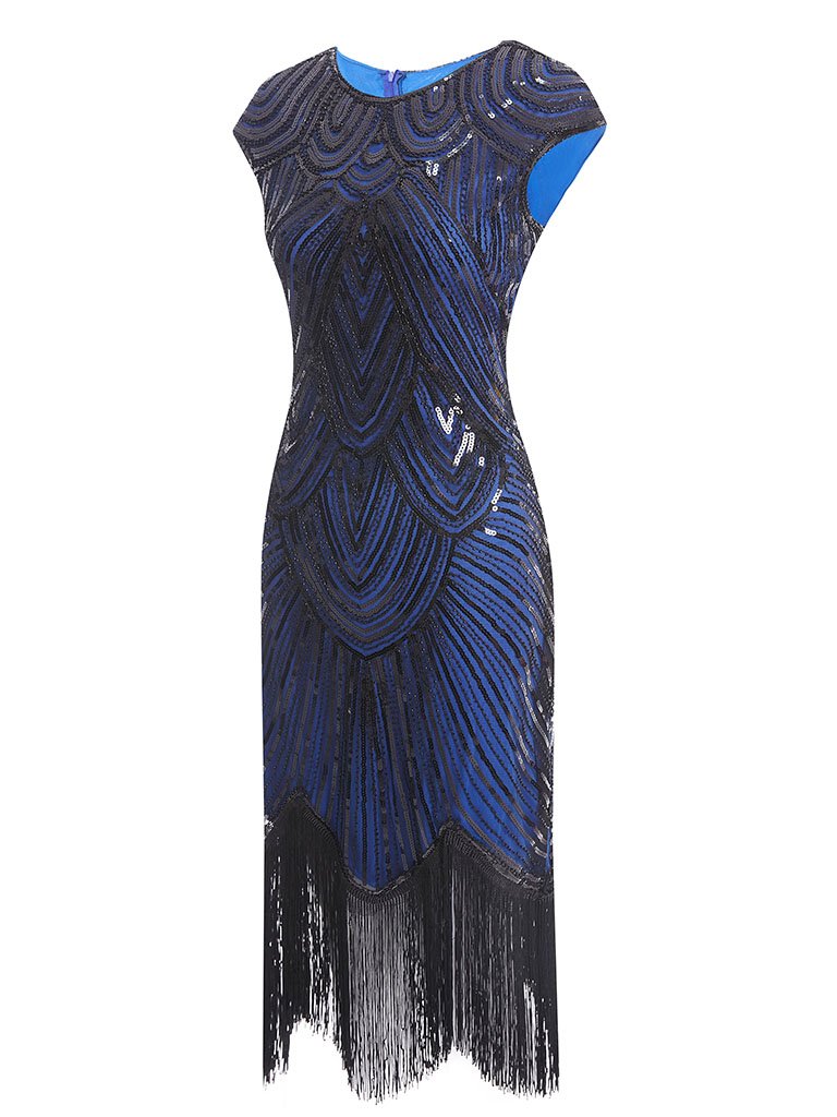 Spaghetti Straps Wine Red  Fringed Roaring 1920s Great Gatsby Dress