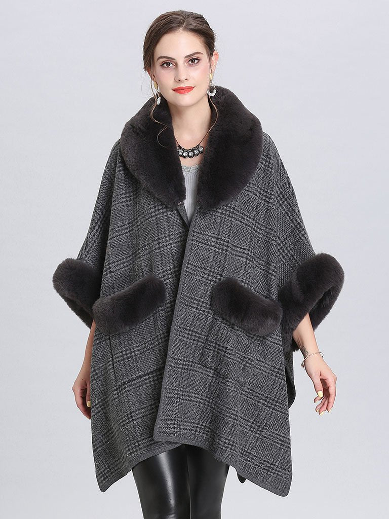 Faux Fur Coat Gingham 's Overcoat