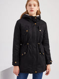 Parka Coat Street Daily Winter Plush Long Coat Solid Color Oversized Fur Warm Coat
