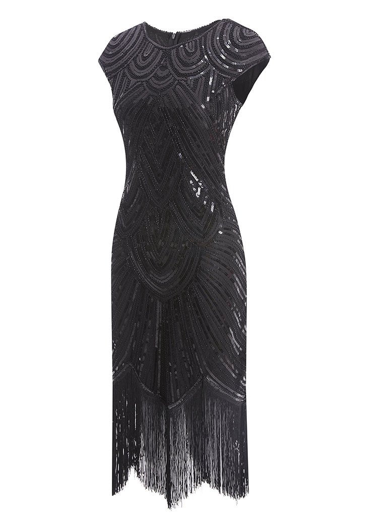 4 Colors 1920s Sequined Flapper Dress
