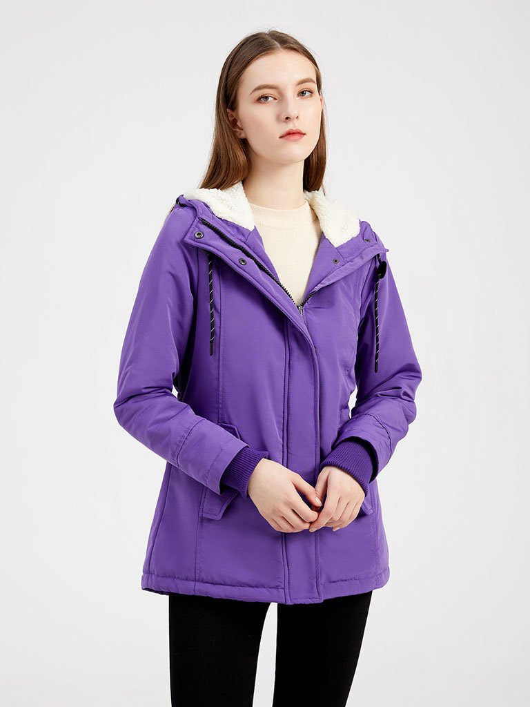 Parker Coat Daily Going Out Fall Winter Casual Waisted Solid Color Oversized Hoodie Coat