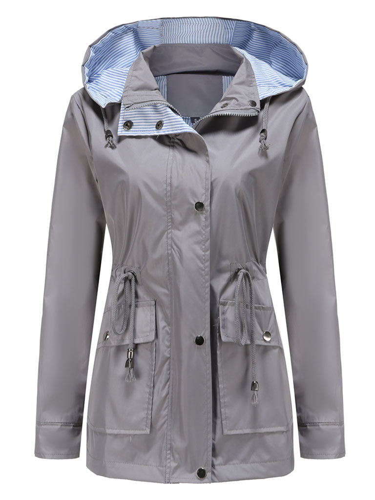Jacket Daily Going Out Fall Winter Casual Solid Color Hoodie Sporty Jacket