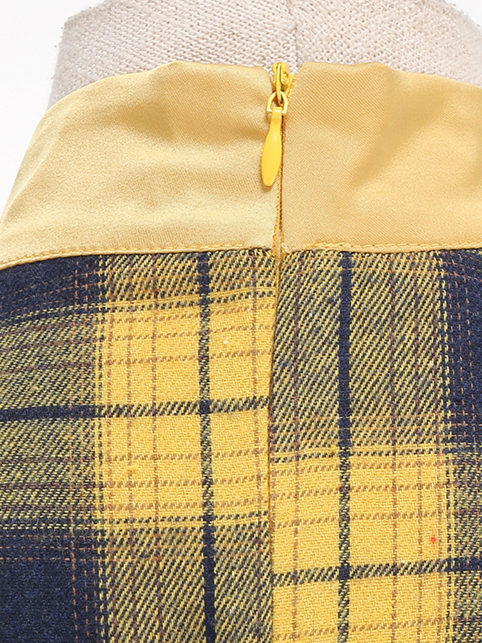 Yellow Plaid Vintage Dress