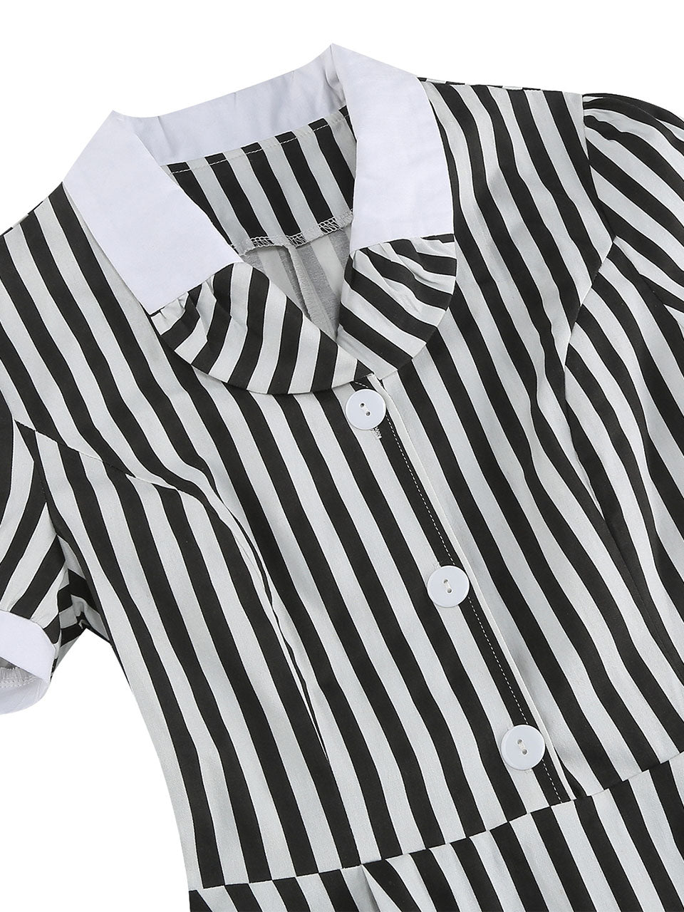 Beetlejuice Costume Short Sleeve Vintage Dress