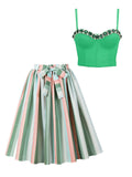 The Marvelous Mrs.Maisel Outfits Dress Stripe Vintage Dress Set