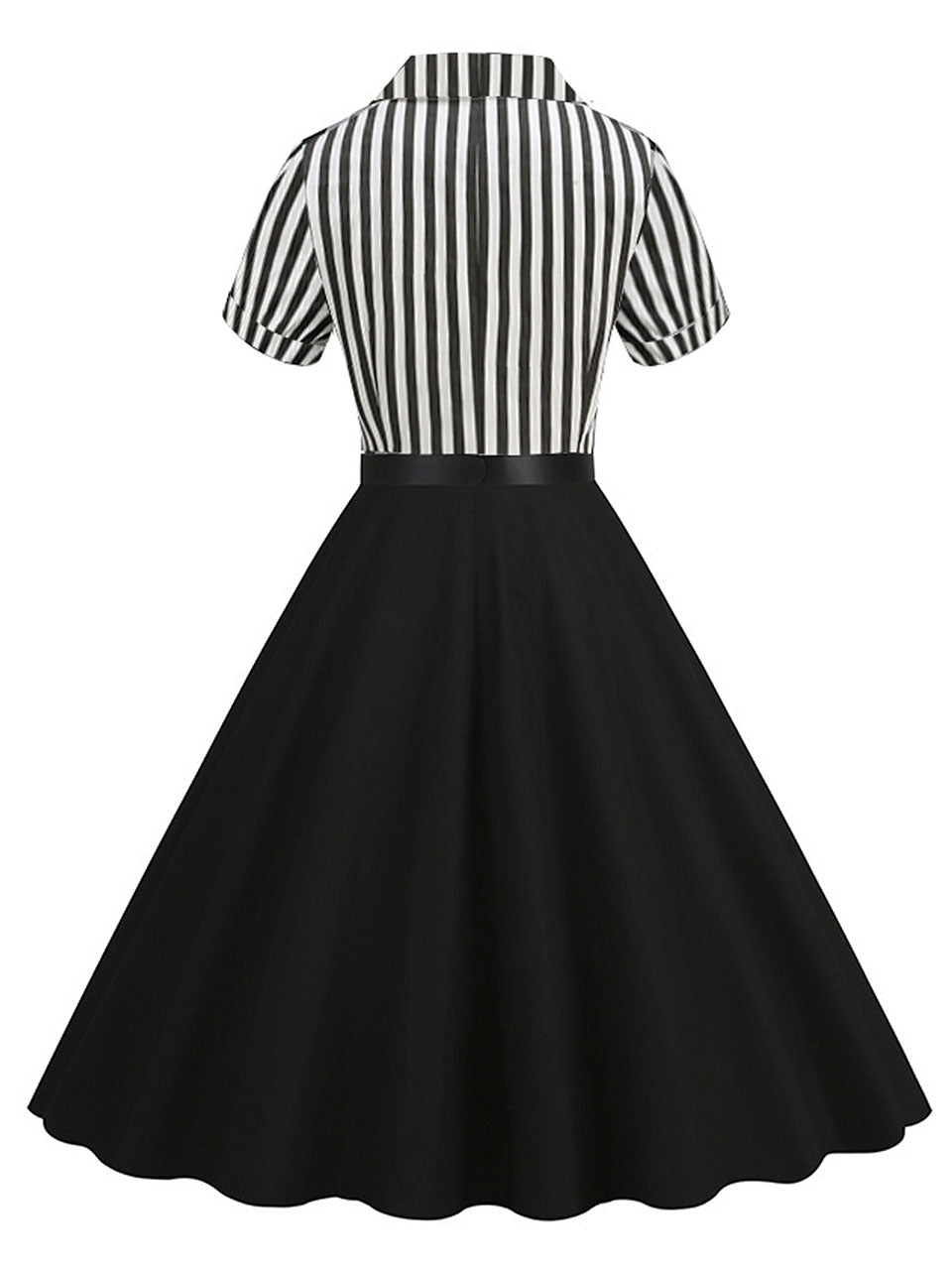 Beetlejuice Costume 1960S Short Sleeve Dress