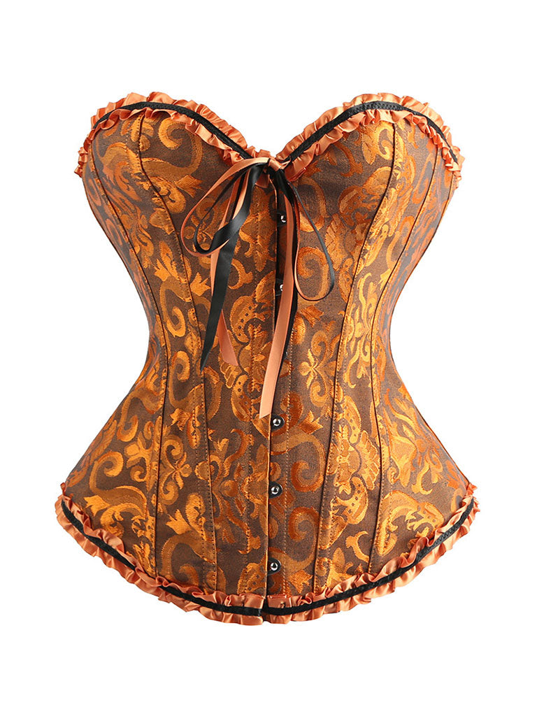 Ruffles Corset Top Strapless Waist Trainer