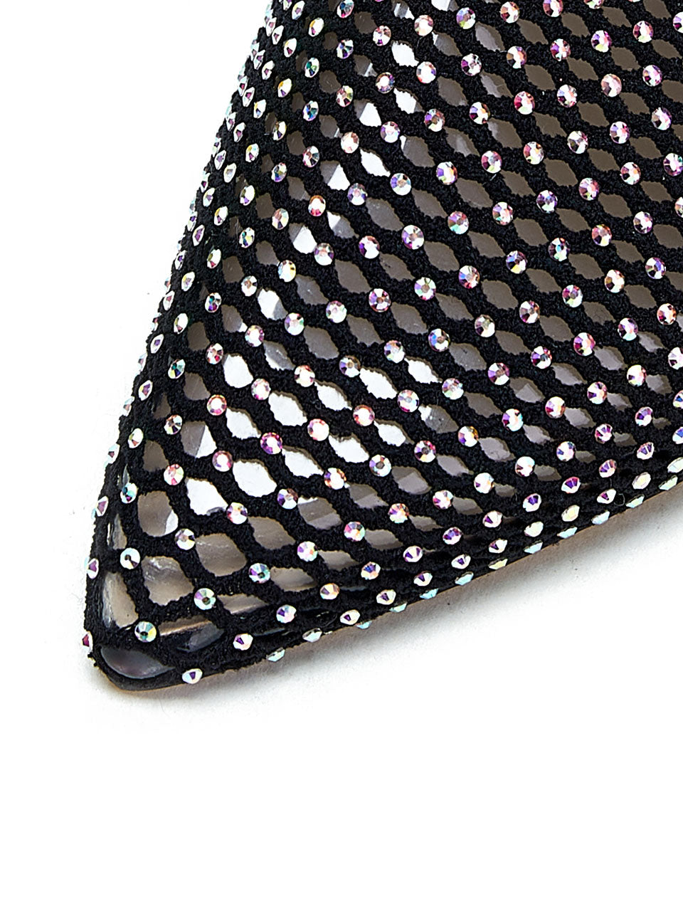 High Heel Pointed Toes Luxury Bling Rhinestone Mesh Sandals Retro Short Boots Shoes