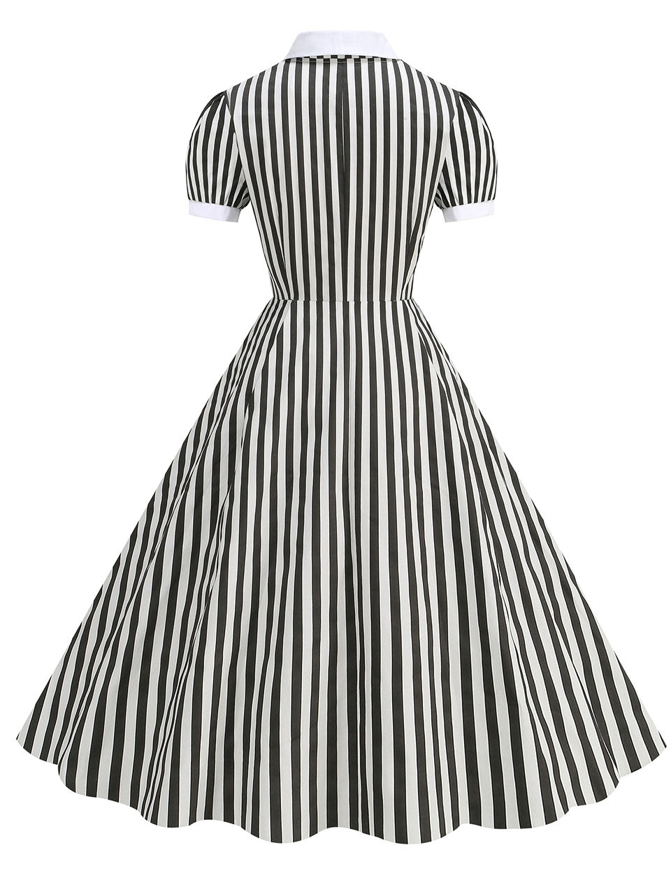 Beetlejuice Costume Short Sleeve Vintage Dress