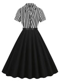 Beetlejuice Costume 1960S Short Sleeve Dress