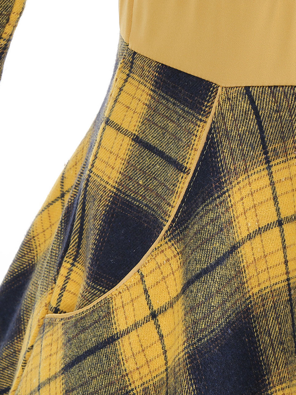 Yellow Plaid Vintage Dress