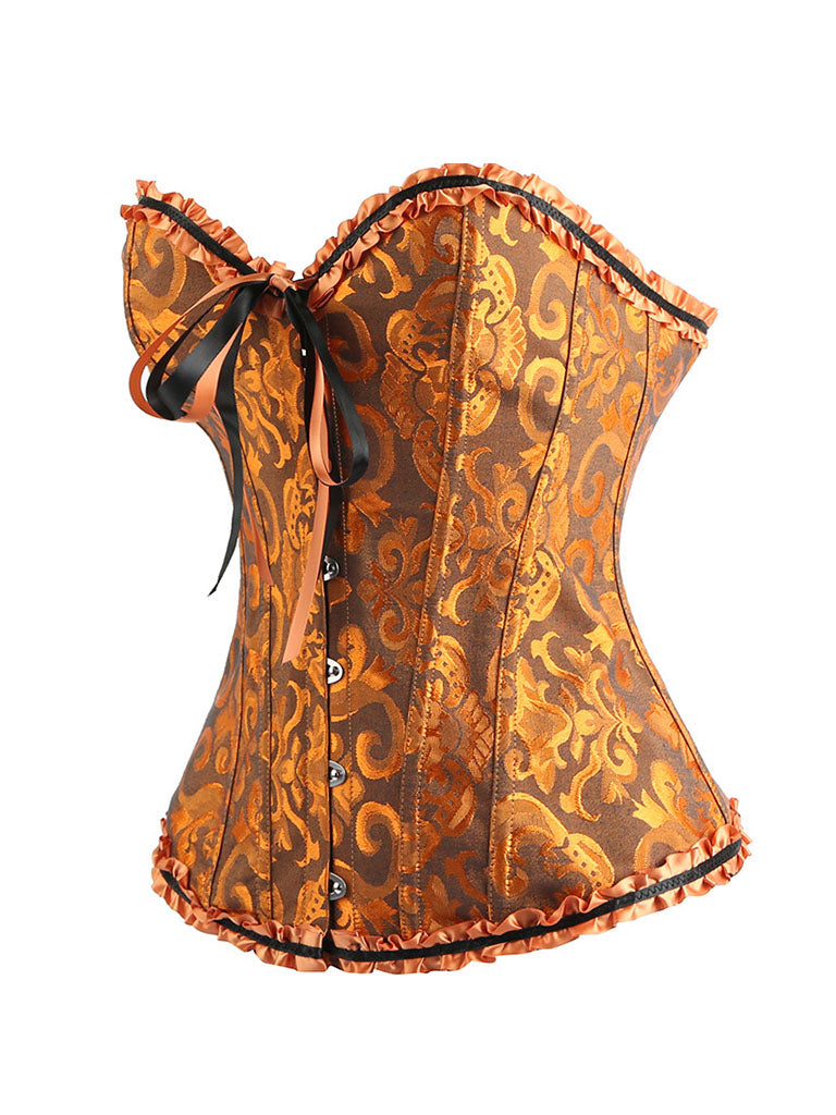 Ruffles Corset Top Strapless Waist Trainer