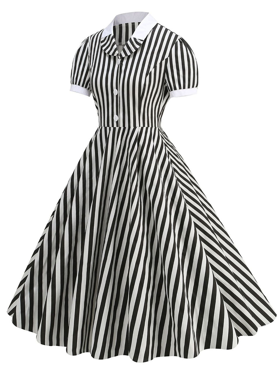 Beetlejuice Costume Short Sleeve Vintage Dress