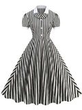 Beetlejuice Costume Short Sleeve Vintage Dress