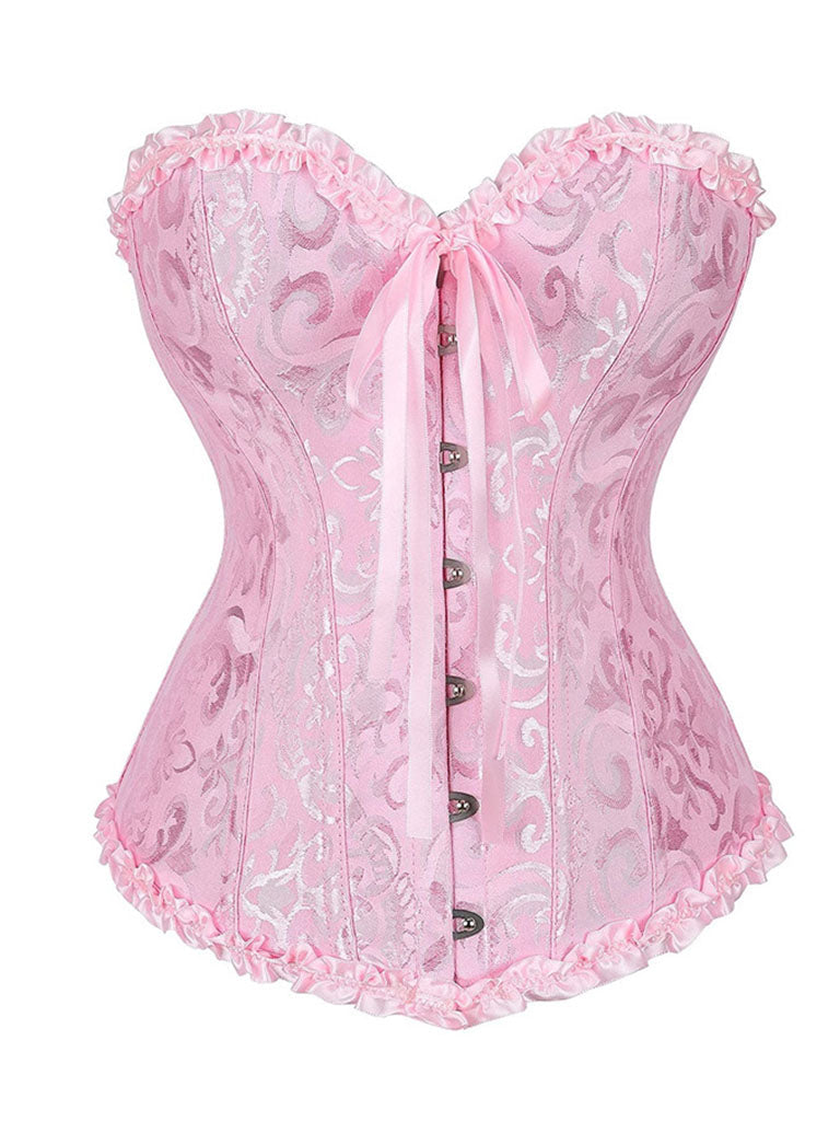 Ruffles Corset Top Strapless Waist Trainer