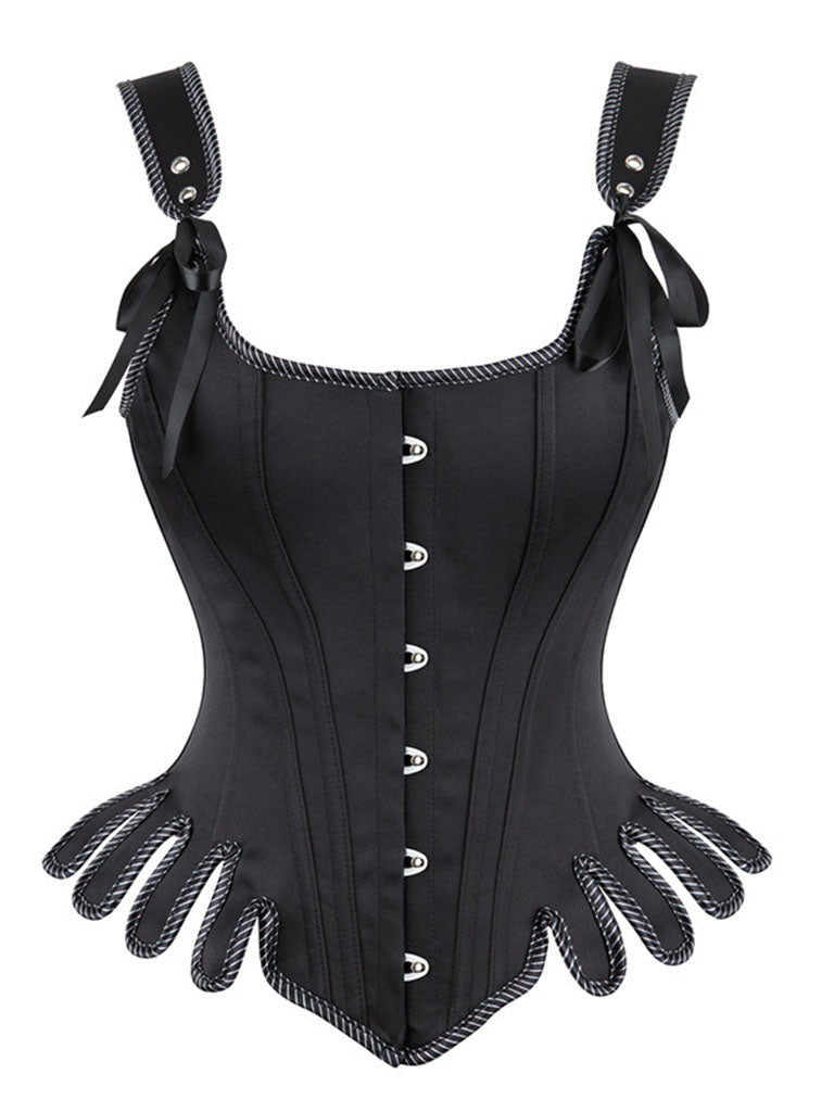 Retro U Neck Tight Waist Steel Frame Corset Top