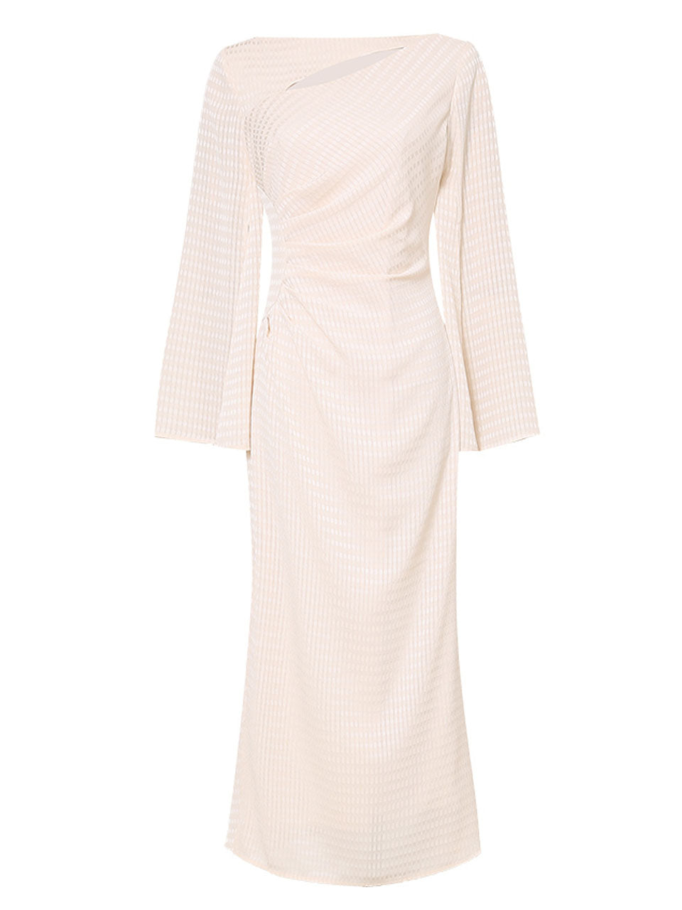 Apricot Slit Cape Sleeve 1940S Vintage Dress