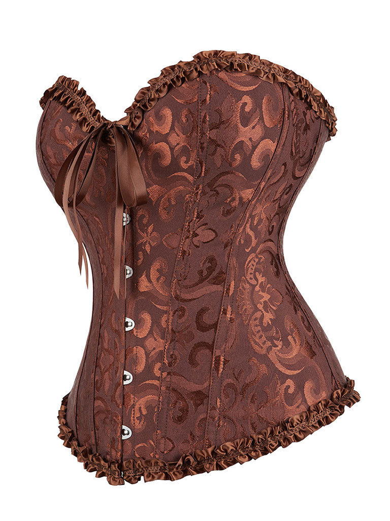 Ruffles Corset Top Strapless Waist Trainer