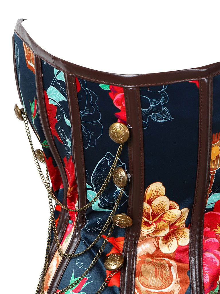 Floral Corset Top Strapless Waist Trainer