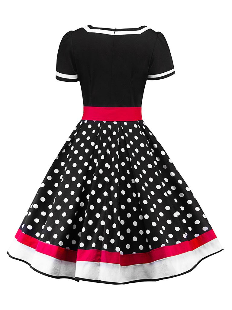 Polka Dots A Line Vintage Dress