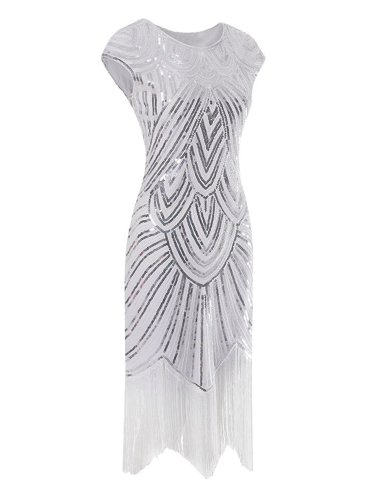 4 Colors 1920s Sequined Flapper Dress