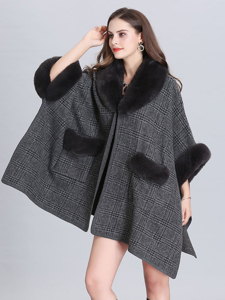 Faux Fur Coat Gingham 's Overcoat