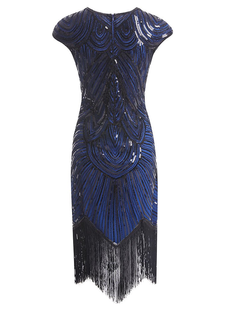 Spaghetti Straps Wine Red  Fringed Roaring 1920s Great Gatsby Dress