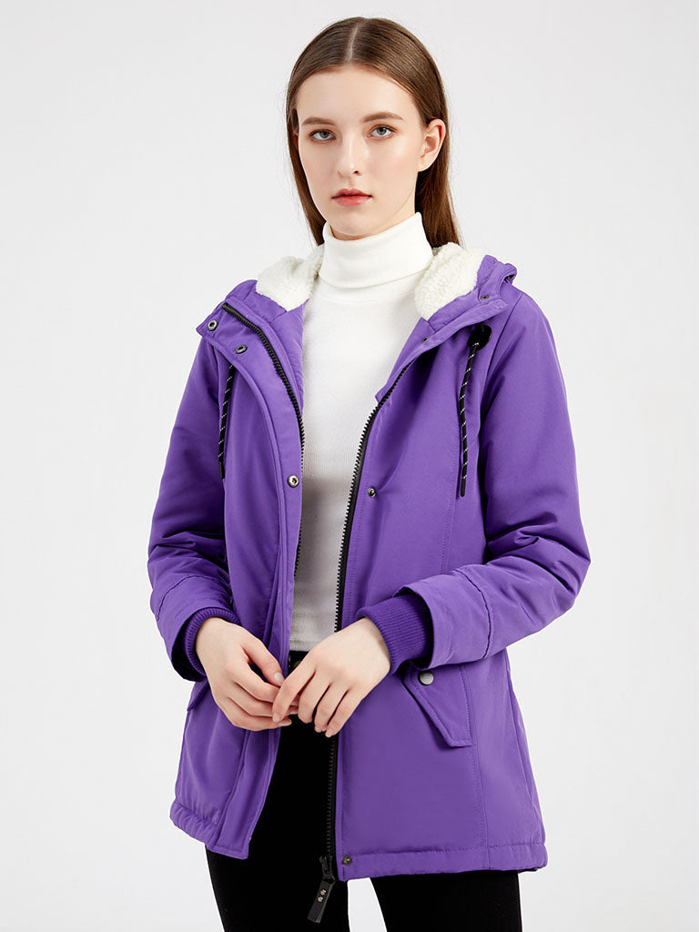 Parker Coat Daily Going Out Fall Winter Casual Waisted Solid Color Oversized Hoodie Coat