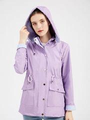 Jacket Daily Going Out Fall Winter Casual Solid Color Hoodie Sporty Jacket