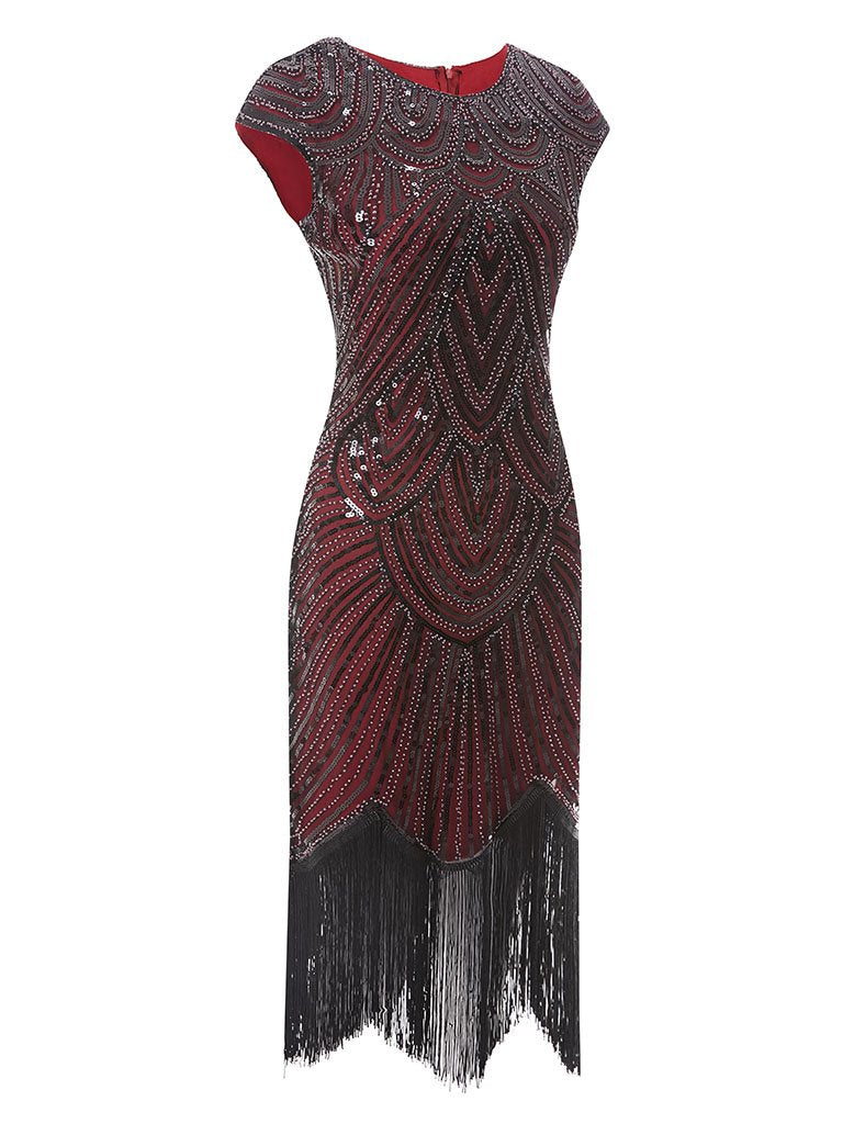 3 Colors 1920s Sequined Flapper Dress