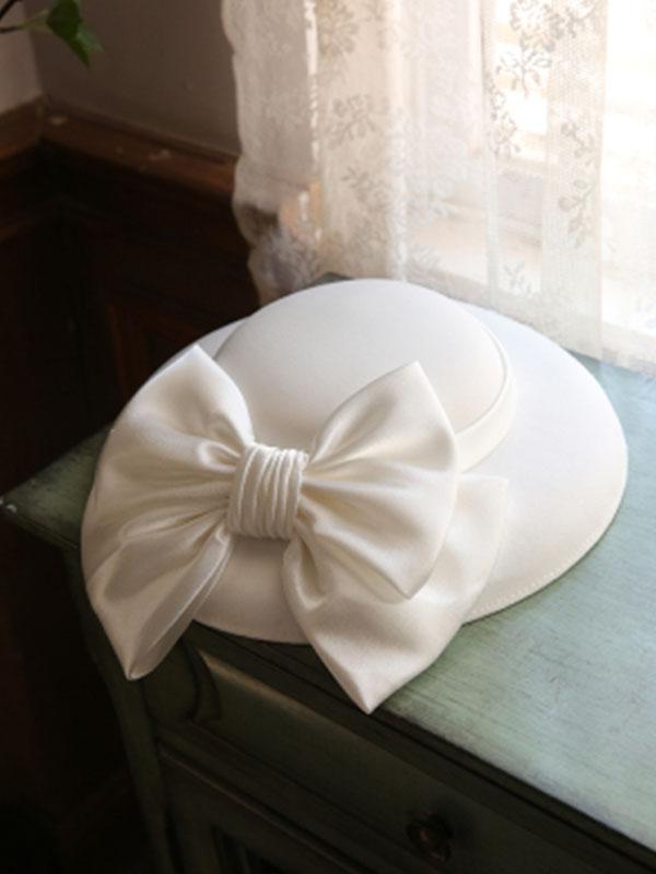 Big Sweet Bow Satin Vintage Audrey Hepburn Same Style 1950S Hat