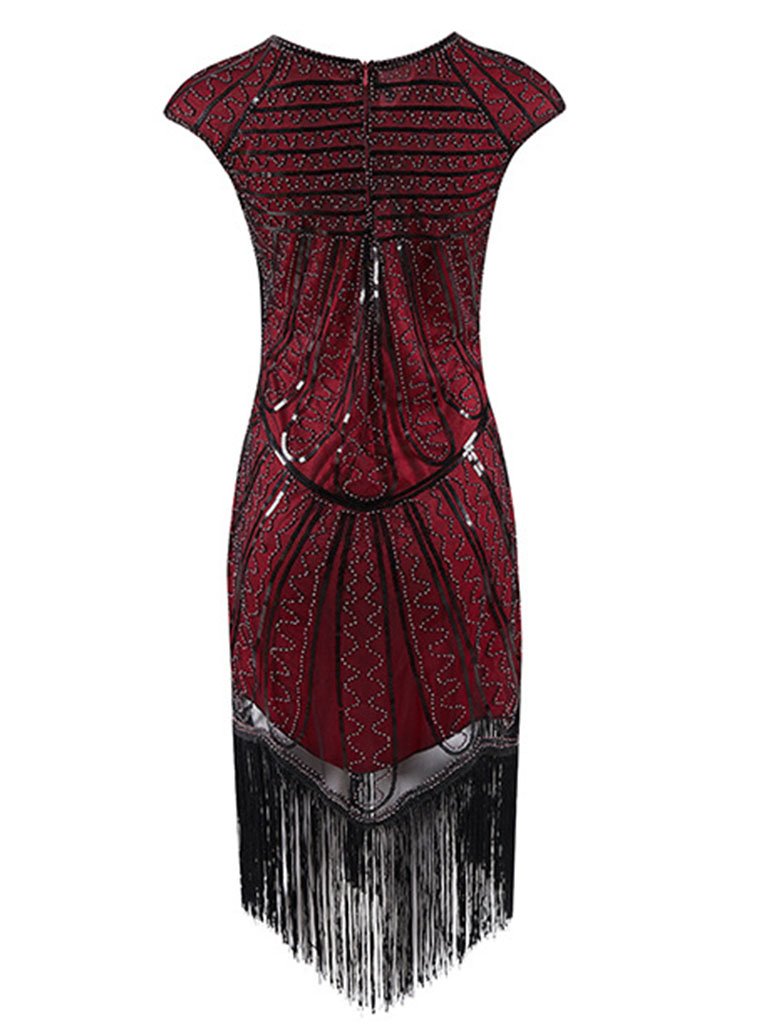 1920S Sequin Fringed Gatsby Dress