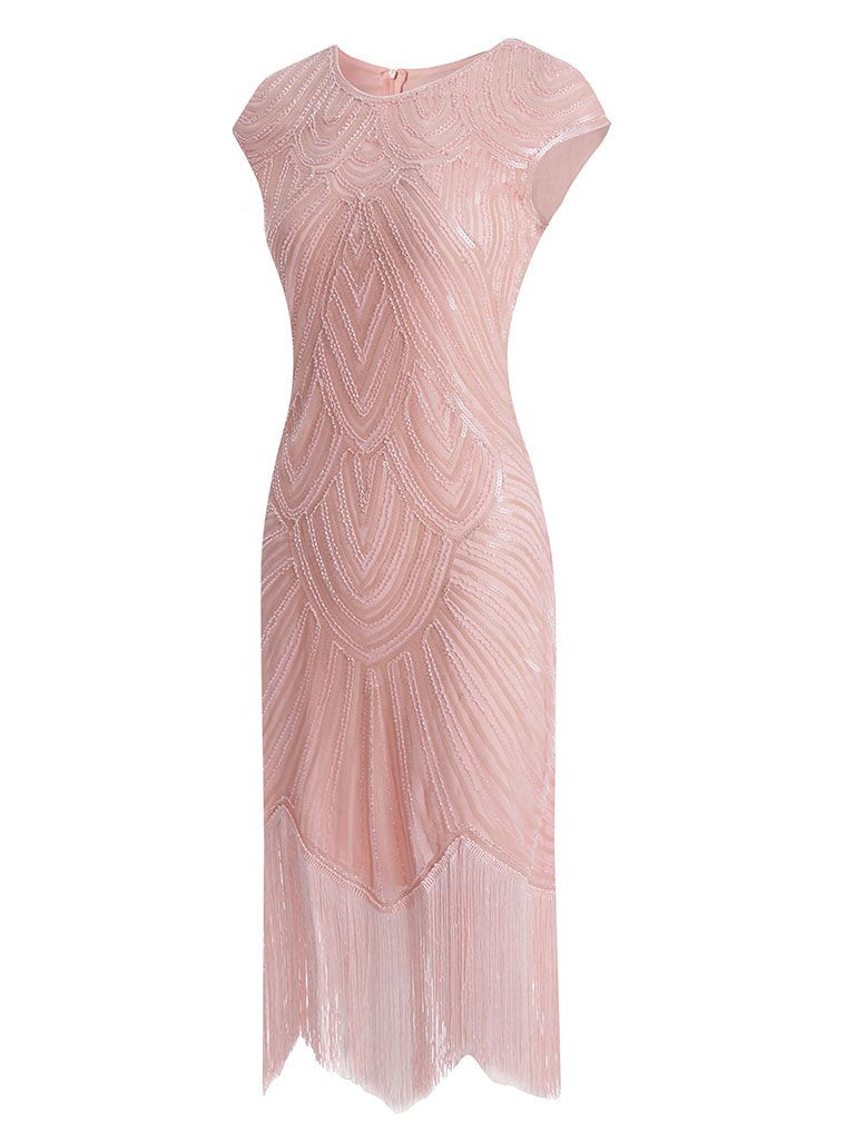 4 Colors 1920s Sequined Flapper Dress