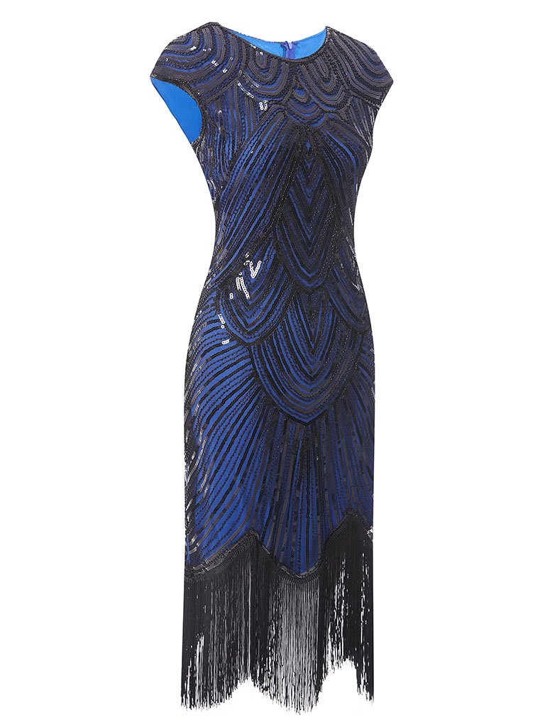 Spaghetti Straps Wine Red  Fringed Roaring 1920s Great Gatsby Dress