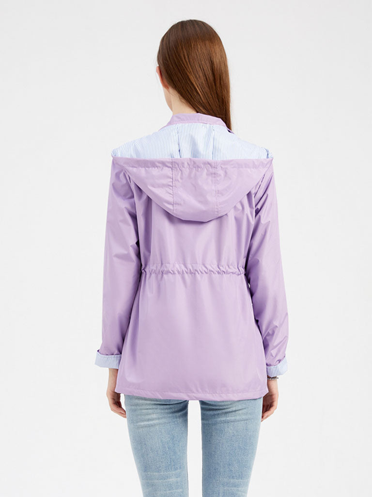 Jacket Daily Going Out Fall Winter Casual Solid Color Hoodie Sporty Jacket