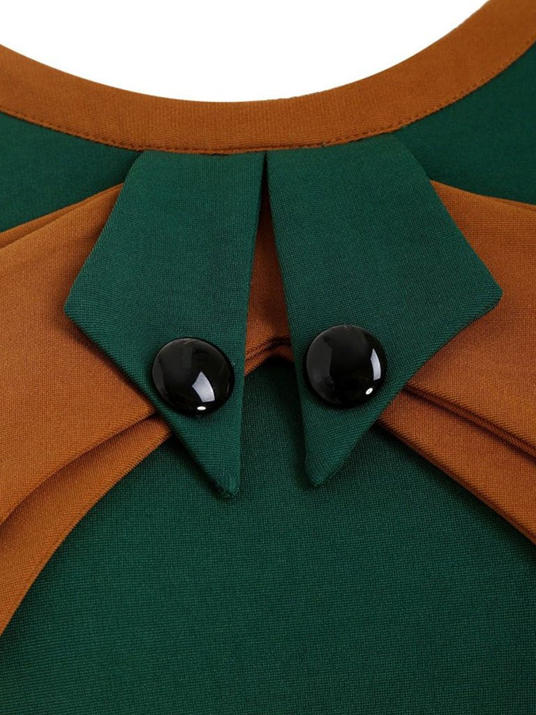 1950S Bow Collar Swing Dress